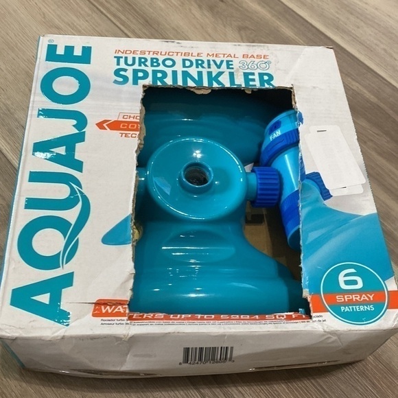 3/$15 𝅺aqua Joe AJ-MSSBM6 6-Pattern Turbo Drive 360 Degree Sprinkler - Picture 9 of 9